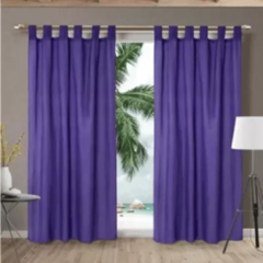 Juego De Cortina Tropical Mecanico C/presillas 150x210 VIOLETA