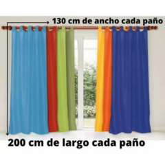 Juego De Cortina Tropical Mecanico C/presillas 150x210 Naranja fluor en internet