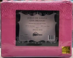 Sabana lila blanca o rosa Broderie 2 1/2 PLAZAS - Love & Home