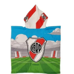 Poncho + mochila Infantil Toalla Equipo River Boca Microfibra - tienda online