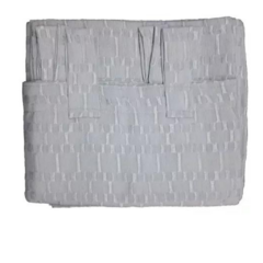 Gris Claro Juego Cortina 2 Paños Presillas Living Comedor Madras Pesada - comprar online