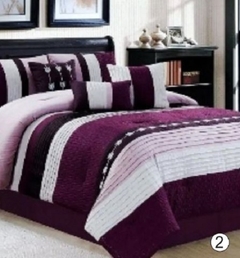 Acolchado Edredon 2 1/2 Plazas Con Funda Nordica 7 Piezas + Almohadones - Love & Home