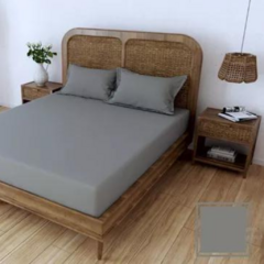 Sabana Ajustable King Percal 150 Hilos Hotelera Lisa 200x200 - tienda online