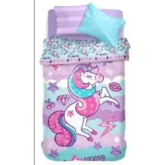 Acolchado Reversible Piñata 1 1/2 Plazas Personajes Disney - Love & Home