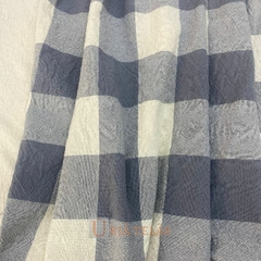 TUSOR DE LINO - CUADRILLE - GRIS CENIZA (1.40mts ancho) - comprar online