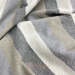 TUSOR DE LINO - RAYA ANCHA -gris londres y ceniza/blanco/habano (2.50mts ancho)