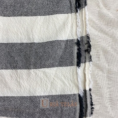 TUSOR DE LINO - RAYA ANCHA -gris/blanco (2.50mts ancho) - comprar online