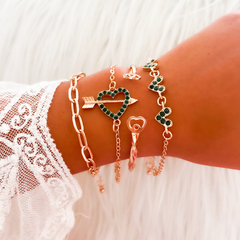 SET PULSERAS DOUBLE HEART en internet