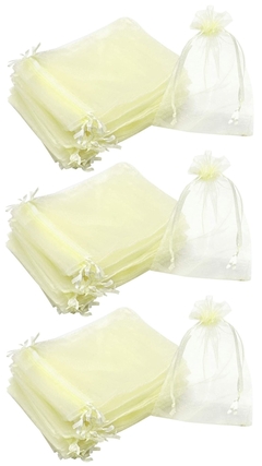 BOLSAS ORGANZA X 2 - AMARILLO PASTEL