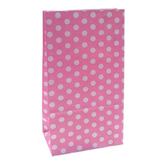 BOLSAS SOUVENIR X 10 - ROSA CON PUNTOS BLANCOS - comprar online