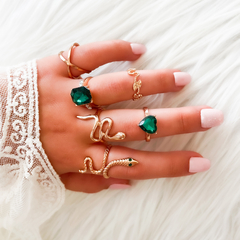 SET ANILLOS IVY - VERDE - comprar online