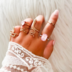 SET ANILLOS IVY - ROSA - comprar online