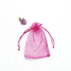 BOLSAS ORGANZA CHICAS X 10 - FUCSIA